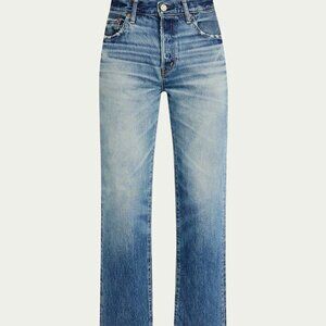 MOUSSY vintage Gleason straight jeans, blue. Womens 25